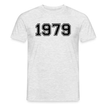 1979 - T-shirt homme - gris chiné - Devant - AI Model Male 178 dark (178cm)