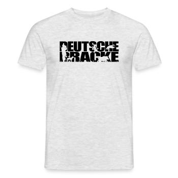 DEUTSCHE BRACKE Jagdhund Wilsigns Jagdhunde Jäger - Männer T-Shirt - Grau meliert - Vorne - AI Model Male 178 dark (178cm)