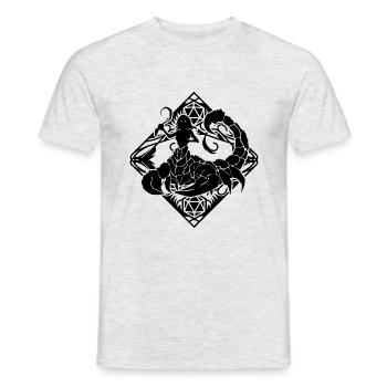 RPG monstre scorpion - T-shirt homme - gris chiné - Devant - AI Model Male 178 dark (178cm)