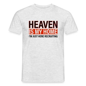 Messages de la Bible Le ciel a juste pardonné - T-shirt homme - gris chiné - Devant - AI Model Male 178 dark (178cm)
