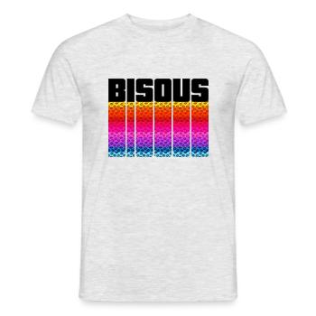 Bisous Kuss küssen Love Valentinstag - Männer T-Shirt - Grau meliert - Vorne - AI Model Male 178 dark (178cm)