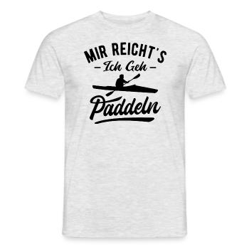 Paddeln Paddelboot Kajak Kajakfahren - Männer T-Shirt - Grau meliert - Vorne - AI Model Male 178 dark (178cm)