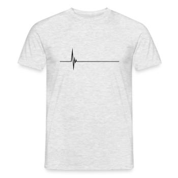Pulse Heartbeat - Männer T-Shirt - Grau meliert - Vorne - AI Model Male 178 dark (178cm)