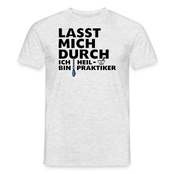 Heilpraktiker - Männer T-Shirt - Grau meliert - Vorne - AI Model Male 178 dark (178cm)