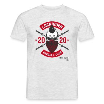 Lockdown Barbell Club - T-shirt homme - gris chiné - Devant - AI Model Male 178 dark (178cm)
