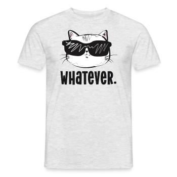 Chat whatever Cool Cat Fun Comic Xmas Cadeau - T-shirt homme - gris chiné - Devant - AI Model Male 178 dark (178cm)