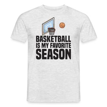 Basketball Is My Favorite Season for Basketball Players - Men's T-Shirt - heather grey - Front - AI Model Male 178 dark (178cm)
