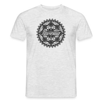 Namaste Mandala - Männer T-Shirt - Grau meliert - Vorne - AI Model Male 178 dark (178cm)