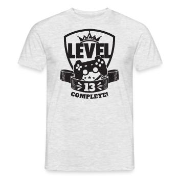 Level 13 Complete Birthday Gift 13 Years - Men's T-Shirt - heather grey - Front - AI Model Male 178 dark (178cm)