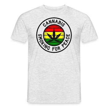 Cannabis - Men's T-Shirt - heather grey - Front - AI Model Male 178 dark (178cm)