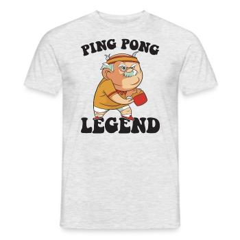 Old butterfly hand outfit for table tennis players - Men's T-Shirt - heather grey - Front - AI Model Male 178 dark (178cm)