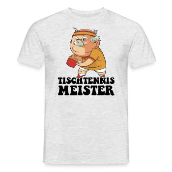 Table Tennis Master Grandpa Table Tennis Player - Men's T-Shirt - heather grey - Front - AI Model Male 178 dark (178cm)