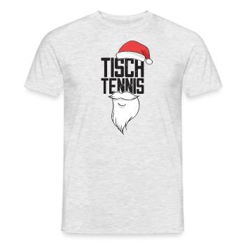 Tennis de table Chapeau de Noël Tennis de table Batte - T-shirt homme - gris chiné - Devant - AI Model Male 178 dark (178cm)