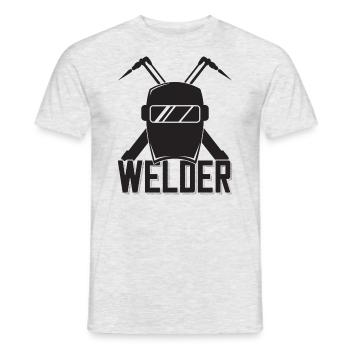 Casque de soudeur pour fiers métallurgistes - T-shirt homme - gris chiné - Devant - AI Model Male 178 dark (178cm)