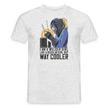 Schweißer Mama für Schweißerinnen und - Männer T-Shirt - Grau meliert - Vorne - AI Model Male 178 dark (178cm)