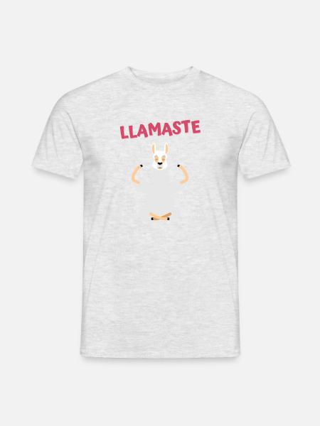 Llamaste - Lama Yoga - T-shirt homme - gris chiné