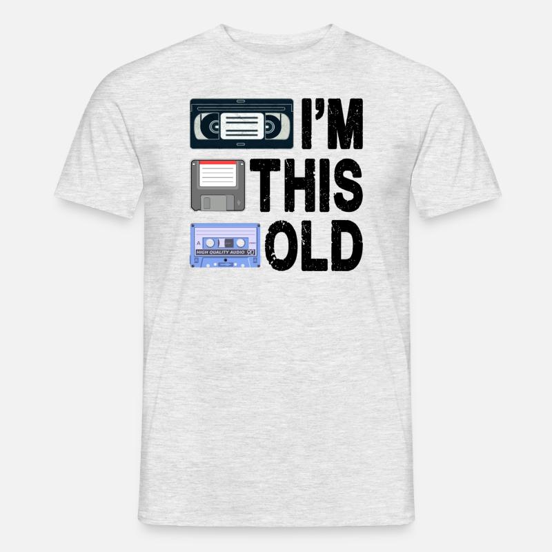Ich bin so alt - Männer T-Shirt - Grau meliert