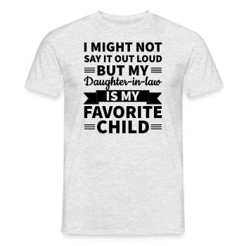 Meine Schwiegertochter ist mein Lieblingskind - Männer T-Shirt - Grau meliert - Vorne - AI Model Male 178 dark (178cm)