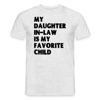 Meine Schwiegertochter ist mein Lieblingskind - Männer T-Shirt - Grau meliert - Vorne - AI Model Male 178 dark (178cm)