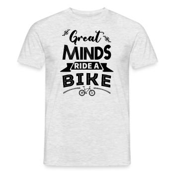 Kluge Köpfe fahren Fahrrad - Männer T-Shirt - Grau meliert - Vorne - AI Model Male 178 dark (178cm)