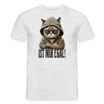 Ist mir egal - Mitarbeiter Arbeitskollegen - Männer T-Shirt - Grau meliert - Vorne - AI Model Male 178 dark (178cm)