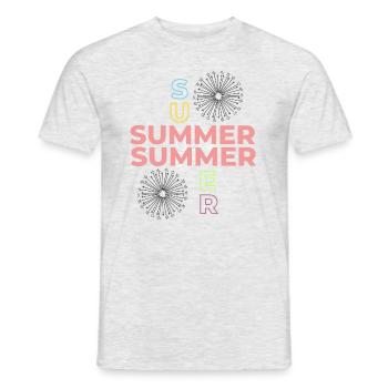 SUMMER SUMMER - Männer T-Shirt - Grau meliert - Vorne - AI Model Male 178 dark (178cm)