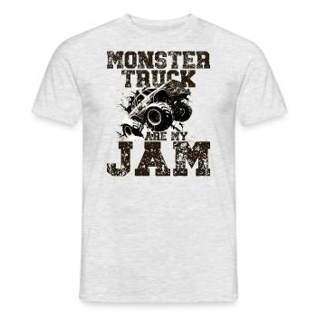 Monster Truck Are My Jam Monster Trucks - Men's T-Shirt - heather grey - Front - AI Model Male 178 dark (178cm)