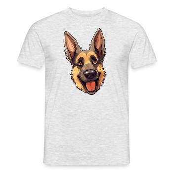 Just A Girl Who Loves German Shepherd für - Männer T-Shirt - Grau meliert - Vorne - AI Model Male 178 dark (178cm)