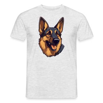Just A Girl Who Loves German Shepherd für - Männer T-Shirt - Grau meliert - Vorne - AI Model Male 178 dark (178cm)