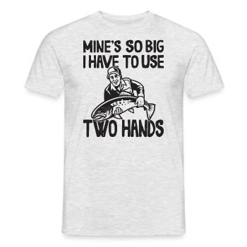 Des mines si grosses que je dois utiliser une perche à deux mains - T-shirt homme - gris chiné - Devant - AI Model Male 178 dark (178cm)
