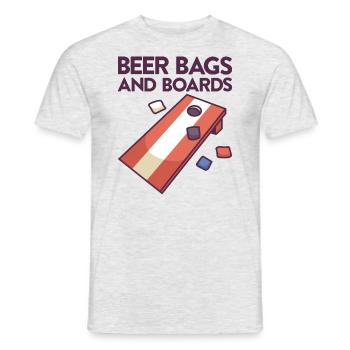 Jeu de Cornhole Tenue de trou de maïs avec Cornhole - T-shirt homme - gris chiné - Devant - AI Model Male 178 dark (178cm)