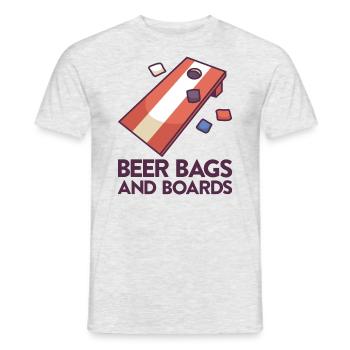 Jeu de Cornhole Tenue de trou de maïs avec Cornhole - T-shirt homme - gris chiné - Devant - AI Model Male 178 dark (178cm)
