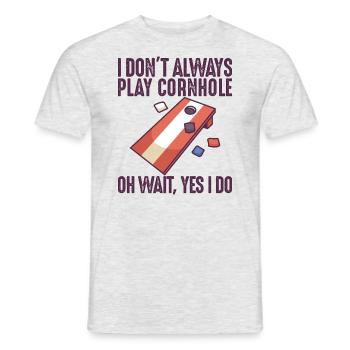 Jeu de Cornhole Tenue de trou de maïs avec Cornhole - T-shirt homme - gris chiné - Devant - AI Model Male 178 dark (178cm)