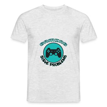 Gaming - Männer T-Shirt - Grau meliert - Vorne - AI Model Male 178 dark (178cm)