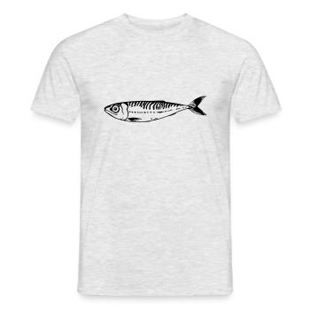 La sardine - T-shirt homme - gris chiné - Devant - AI Model Male 178 dark (178cm)