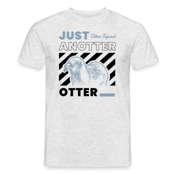 Anotter Otter Ironisches niedliches - Männer T-Shirt - Grau meliert - Vorne - AI Model Male 178 dark (178cm)