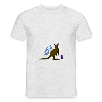 australie - Australie - T-shirt homme - gris chiné - Devant - AI Model Male 178 dark (178cm)