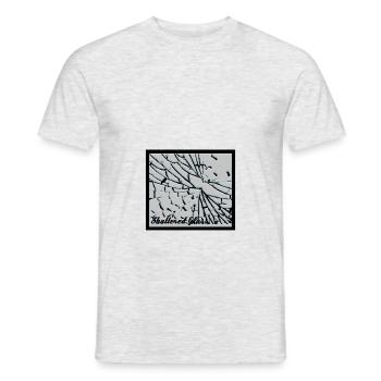 shattered glass - zerbrochenes Glas - Männer T-Shirt - Grau meliert - Vorne - AI Model Male 178 dark (178cm)