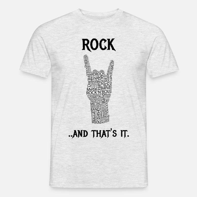 Rock e basta. - T-shirt uomo - grigio melange