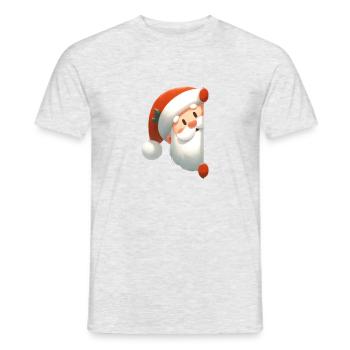 Weihnachtsmann Geschenkidee - Männer T-Shirt - Grau meliert - Vorne - AI Model Male 178 dark (178cm)