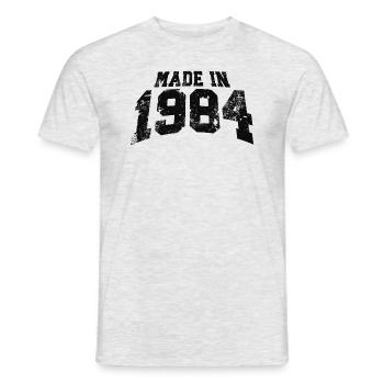 Fabriqué en 1984 - T-shirt homme - gris chiné - Devant - AI Model Male 178 dark (178cm)