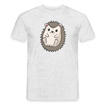 Kleine Baby Igel Hedgehog - Männer T-Shirt - Grau meliert - Vorne - AI Model Male 178 dark (178cm)