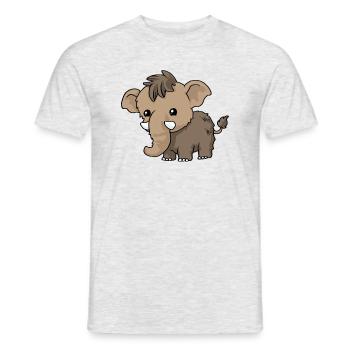 Bébé mammouth - T-shirt homme - gris chiné - Devant - AI Model Male 178 dark (178cm)