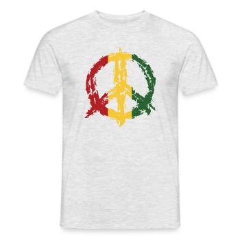 Peace Sign Peace Sign - Men's T-Shirt - heather grey - Front - AI Model Male 178 dark (178cm)