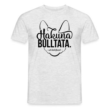 Hakuna Bulltata - Französische Bulldogge - Männer T-Shirt - Grau meliert - Vorne - AI Model Male 178 dark (178cm)