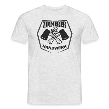 ZIMMERER Handwerk - Männer T-Shirt - Grau meliert - Vorne - AI Model Male 178 dark (178cm)
