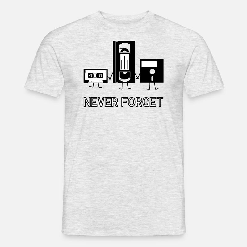 Never Forget - Männer T-Shirt - Grau meliert