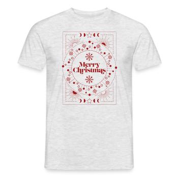 Joyeux noël - T-shirt homme - gris chiné - Devant - AI Model Male 178 dark (178cm)