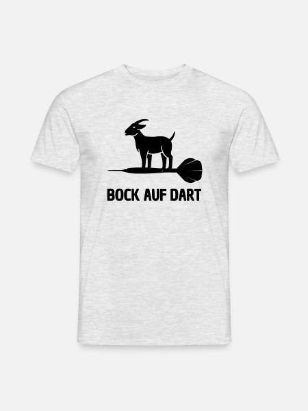 BOCK AUF DART - LUSTIGER DARTSPIELER DART & DARTS - Männer T-Shirt - Grau meliert