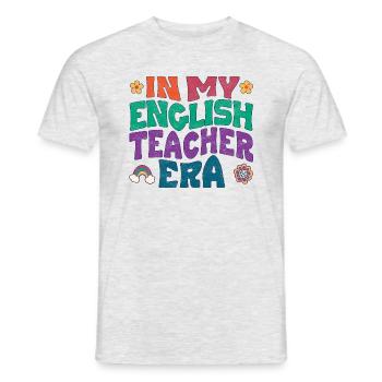 In my English teacher era - Men's T-Shirt - heather grey - Front - AI Model Male 178 dark (178cm)
